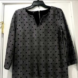 Talbots black/cream top